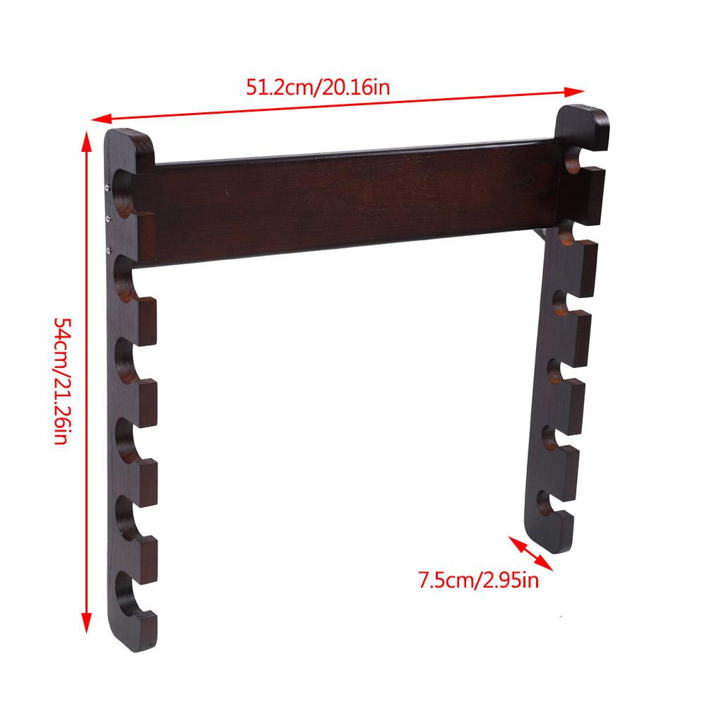 Wood Fishing Rod Pole Reel Holder Mount Rods Rack Organizer Carrier Accessory (Teakwood Color)