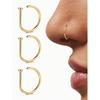 1/3PCS Geometric Nose Ring, Punk Septum Hoop for Women, Stainless Steel Nose Stud Body Jewelry, Piercing Gift