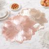 Sottopiatto Fiore di Loto Metallico Impermeabile Resistente al Calore Antiscivolo Per Tavolo da Pranzo Decorazione Matrimonio Festa