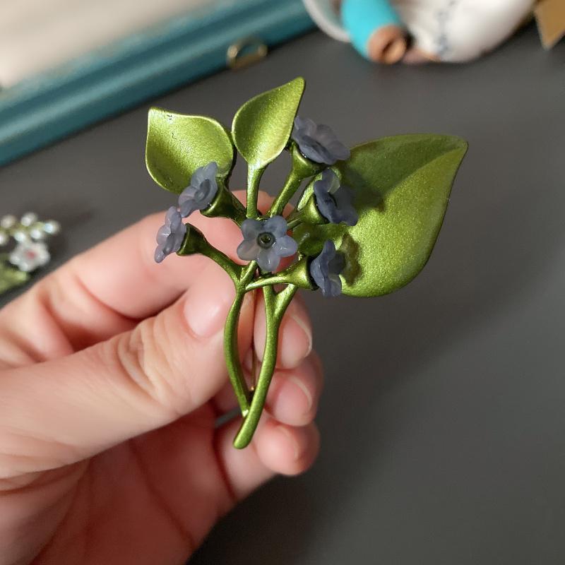 Frauen Vintage Blume Perle Broschen Pins Palace Emaille Pflanze Brosche Pin Corsage Dame Hochzeit Party Elegante Abzeichen Schmuck