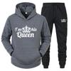 Men's And Women's Long Sleeves Sportswear Hoodie Printed Couple Plus Size Pullover Ladies  High Quality Two Piece + Sweatpants