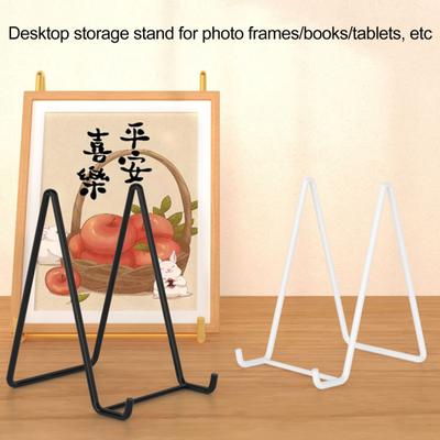 Metal Storage Rack Photo Frame Display Holder High Stability Triangular Design Not Easily Deformed Desk Storage Holder