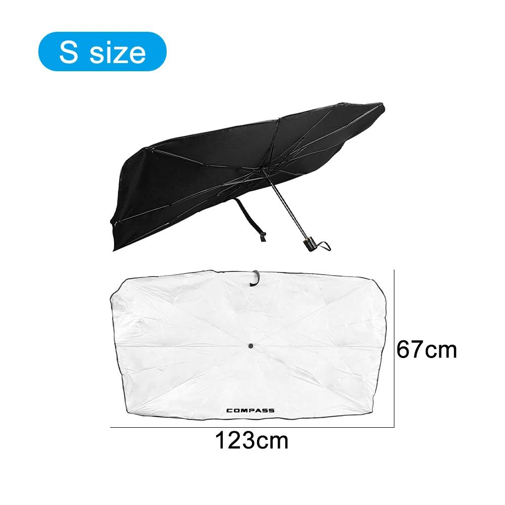 Car Windshield Sunshade Umbrella Parasol Windscreen Cover Auto Accessories For Jeep Compass Trailhawk Limited 4x4 MK49 MP SUV For Compass Small
