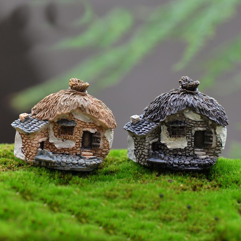 Resin Miniature House Set With Cartoon Architecture For Home Decor And Gift Ideas
