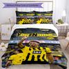 Borussia Dortmund Individualisiere deinen Namen Bettwäsche-Set Atmungsaktive Bettbezüge mit Kissenbezügen Heimdekoration Geburtstagsgeschenk