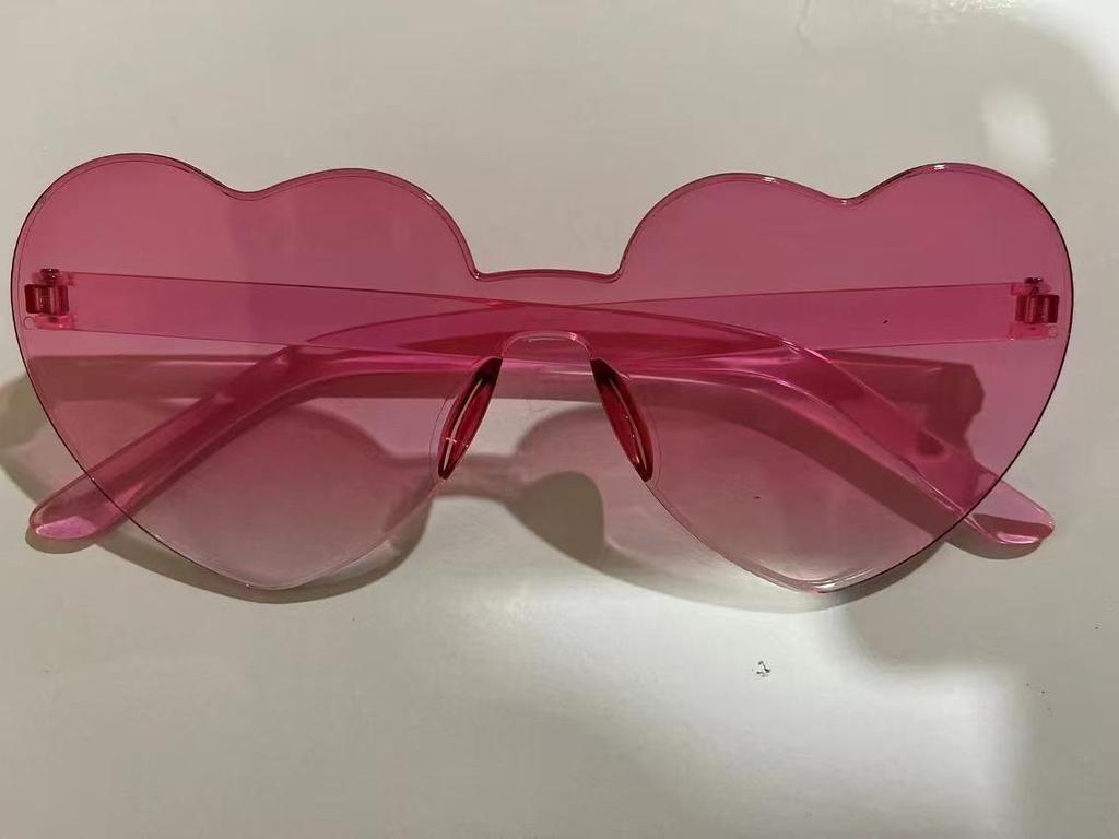 Unisex Peach Heart Sunglasses & Women's Heart Jumpsuit