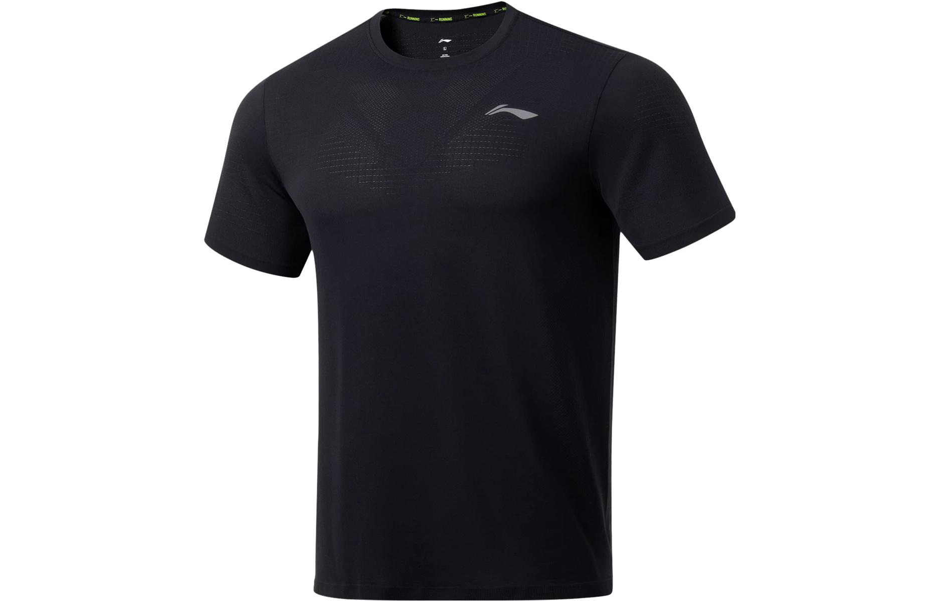 Li Ning Running Collection T Shirt Men s Black ATST077-1 M