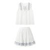 Sancai Women's 100% Cotton Babydoll Top & Skirt Set
