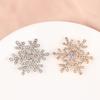 Strassprydd Snöflinga Vinter Dam Mode Brosch Glittrande Kristall Broschnålar Smycken Broscher Dam Julklapp