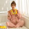 Winter Pajama Women Japanese Korean Version Sweet New Coral Velvet Thick Warm Flannel Women's Homewear Set