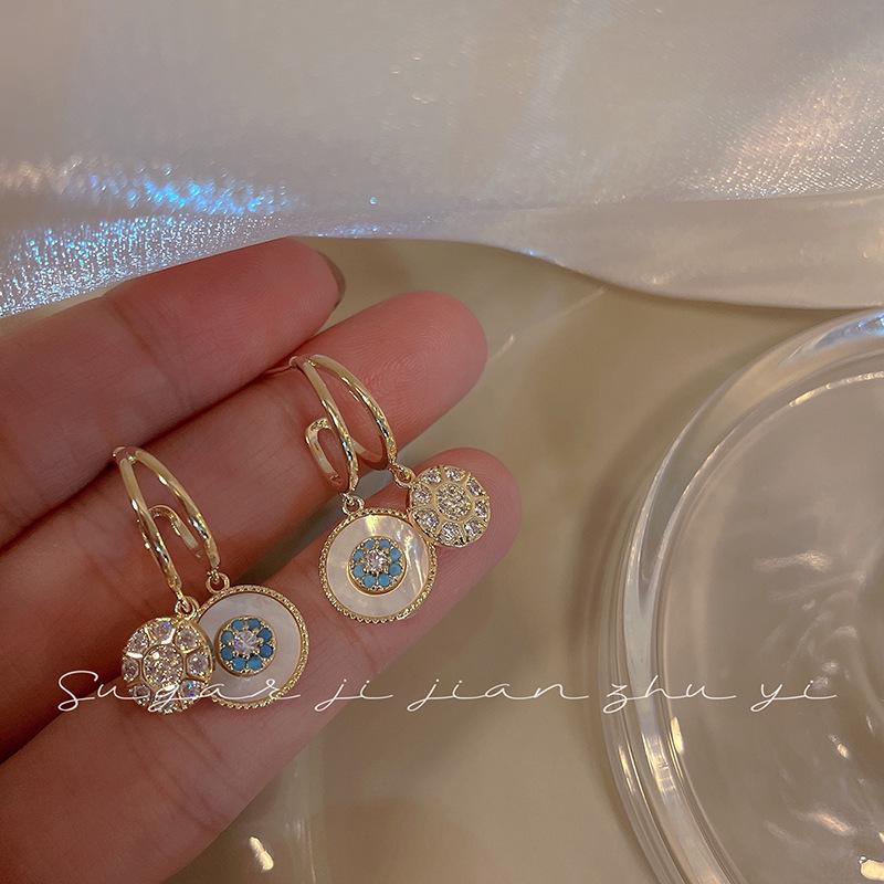 High-End 925 Sterling Silver Pearl Zirconia Earrings for Women - Cool Forest Style