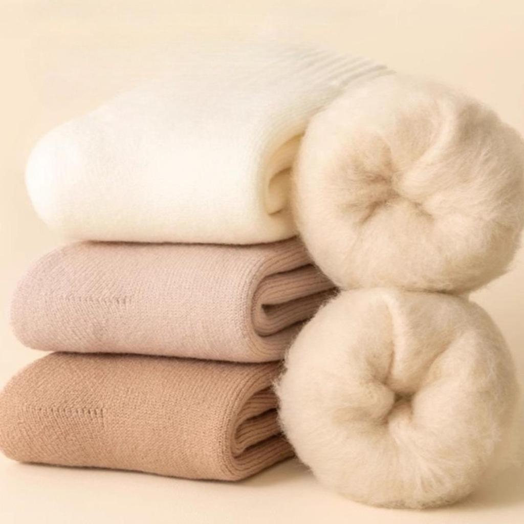 1 Pair Winter Warm Thermal Socks Women Extra Thick Insulated Heated Crew Boot Socks Cold Weather Long Socks Winter Accessories