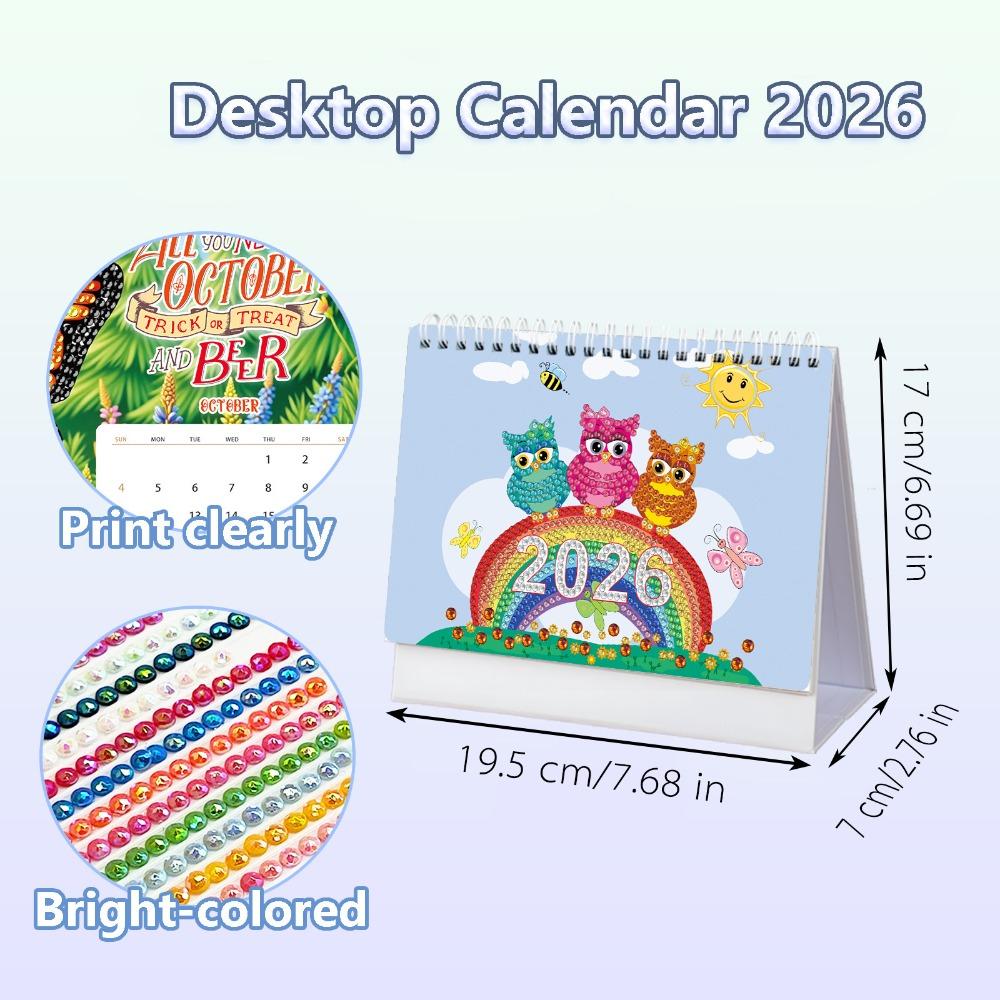 2026 Diamond Art Calendar Painting Art Kit Painting Calendar  For Organizing Goals Appointments