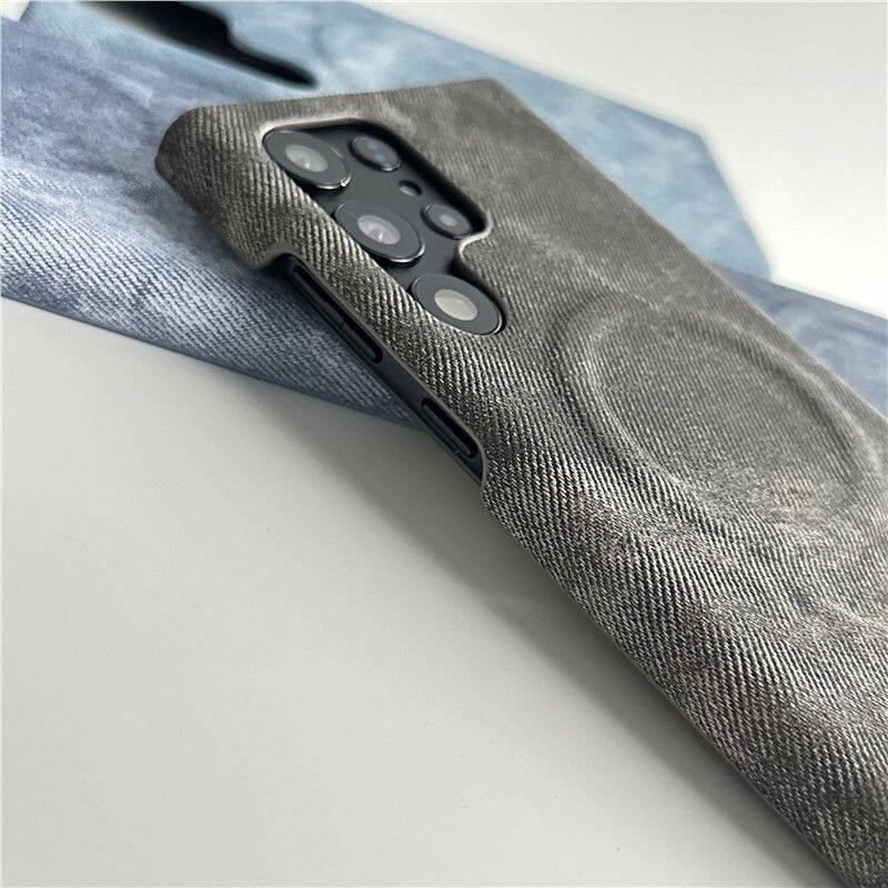 For Denim Jeans Hard PC Phone Case For Samsung Galaxy S26 S2 S24 S23 Ultra Magnetic Shockproof Frameless Cooling Cover