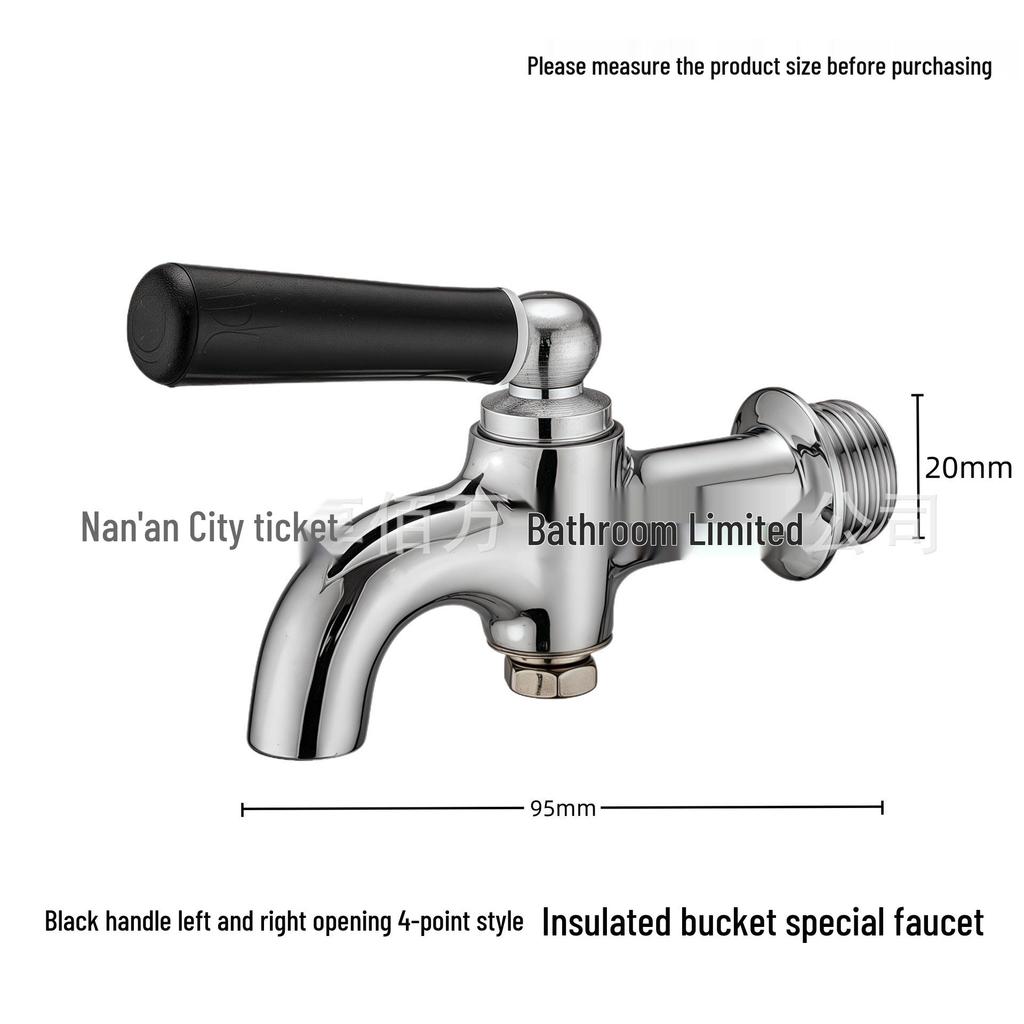 High-Temperature Electric Water Heater Faucet for Insulated Soy Milk/Milk Tea Bucket (3/8", 1/2", 3/4" Copper)