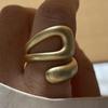 925 Sterling Silver Rings for Women Couple Minimalist Handmade Simple Hollow Gold RingJewelry Gift Prevent Allergy