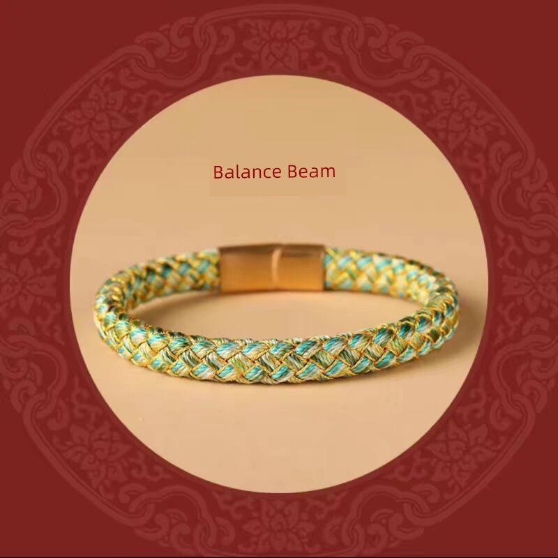 

Год Змеи Ручная работа Ремешок для переноски из чешуи дракона Красочный плетеный красный шнур Готовое изделие Браслет для пары Пять элементов Национальный ремешок для переноски 14cm Balance Beam