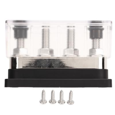 Battery Bus Bar DC12V To 48V 600A High Current M10 4 Stud Power Distribution Block for Car RV Boat