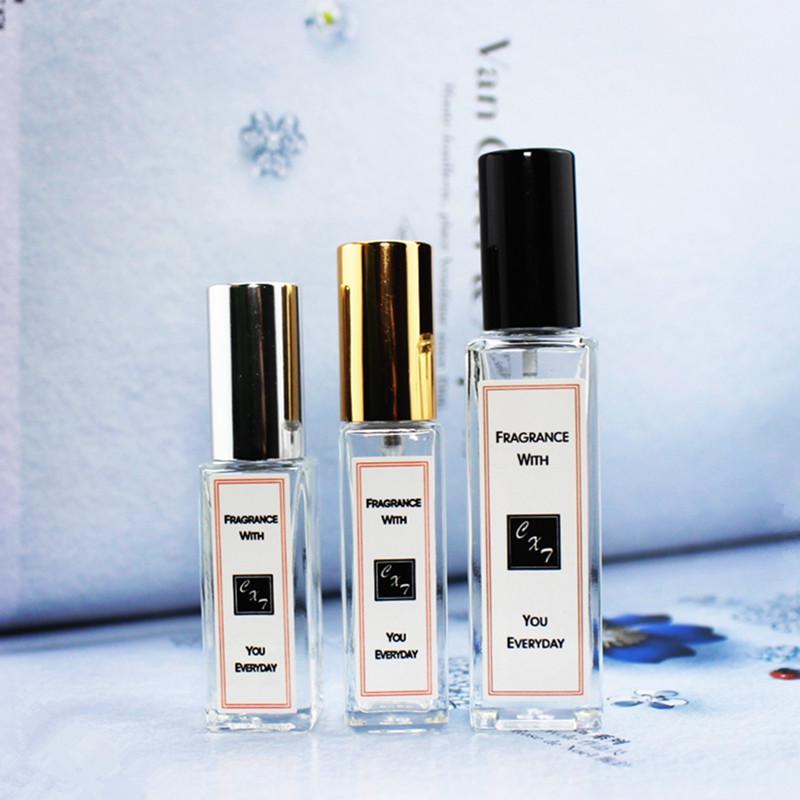 High-End Transparent Rectangular Glass Perfume Sample Bottle (6ml/10ml/20ml/30ml) with Fine Mist Spray