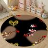 Cozy Round Gothic Multicolor Area Rug, Non-Slip Floor Mat for Nursery