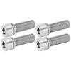 4Pcs Bike Handlebar Stem Bolts Screw Bicycle Titanium Alloy Stem Inner Hex Screws M7x20mm