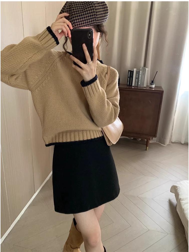 Gray A-line High Waist Midi Skirt - Women's Spring/Autumn 2024 Bodycon Style