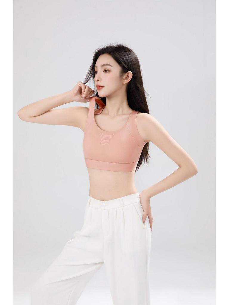 Shockproof Anti-Sag High-Intensity Sports Bra: Women's Backless Vest for Running, Training, Yoga, and Fitness.