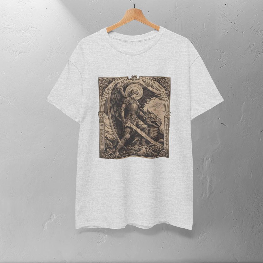 Christian Protection T-Shirt Saint Michael Catholic Tee Religious Graphic Tee Saint Michael The Archangel Tee Gift for Spiritual
