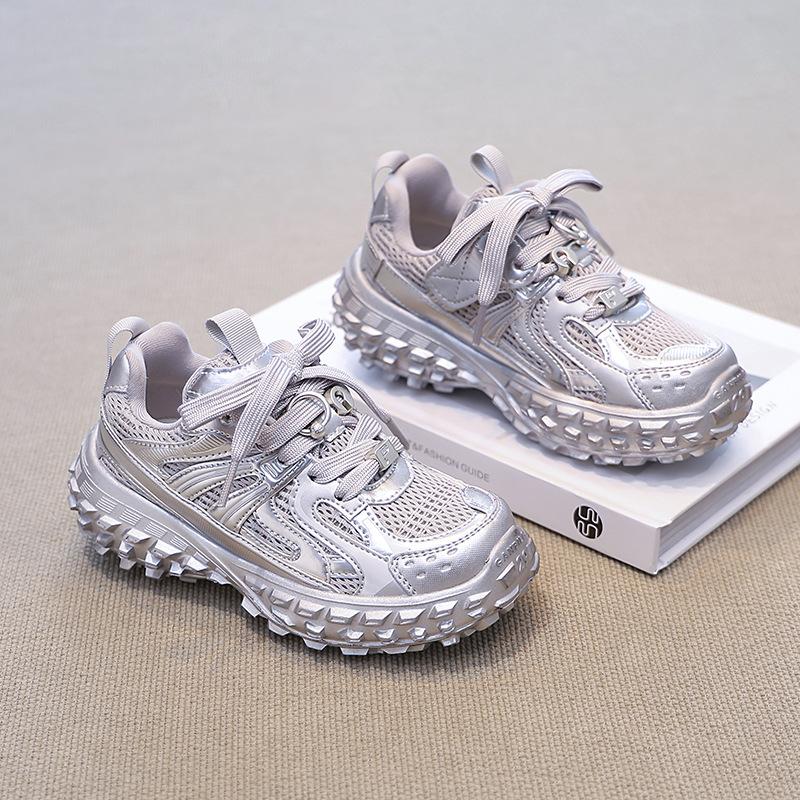 

Boys shoes summer and autumn 2025 new children s mesh breathable sneakers boys running soft-soled boys dad shoes 26
