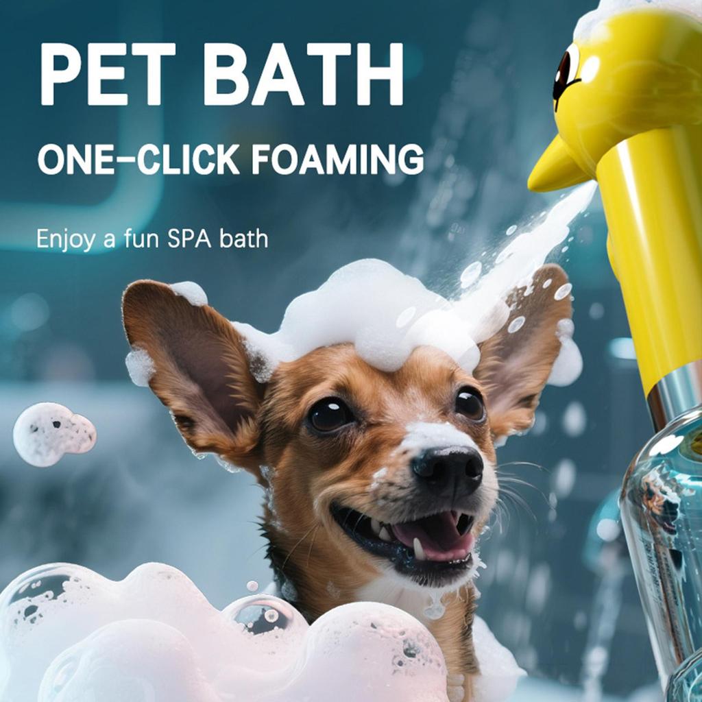 Dog Foaming Soap Dispenser Gentle Shampoo Foamer For Pet Clog-Resistant Pet Soap Dispenser For Home Bathtub Garden Camping