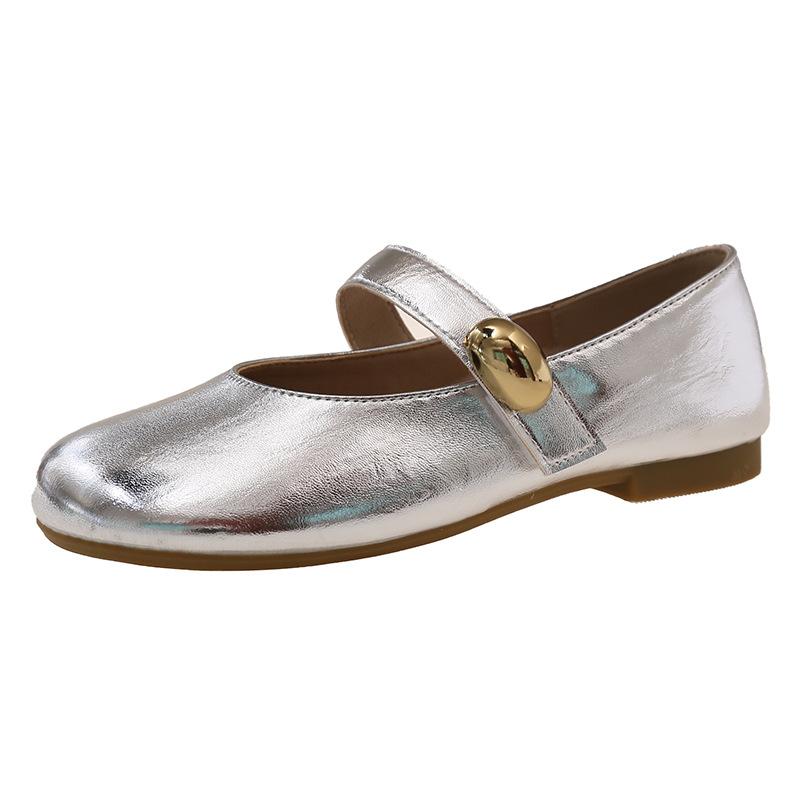 Flat single shoes women's 2025 new spring and summer Mary Jane shoes French gentle wind evening shoes small leather shoes Doudou shoes