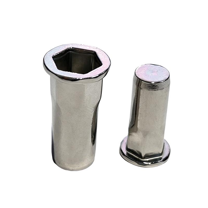 304 Stainless Steel Flat Head Half Hex Blind Hole Rivet Nut