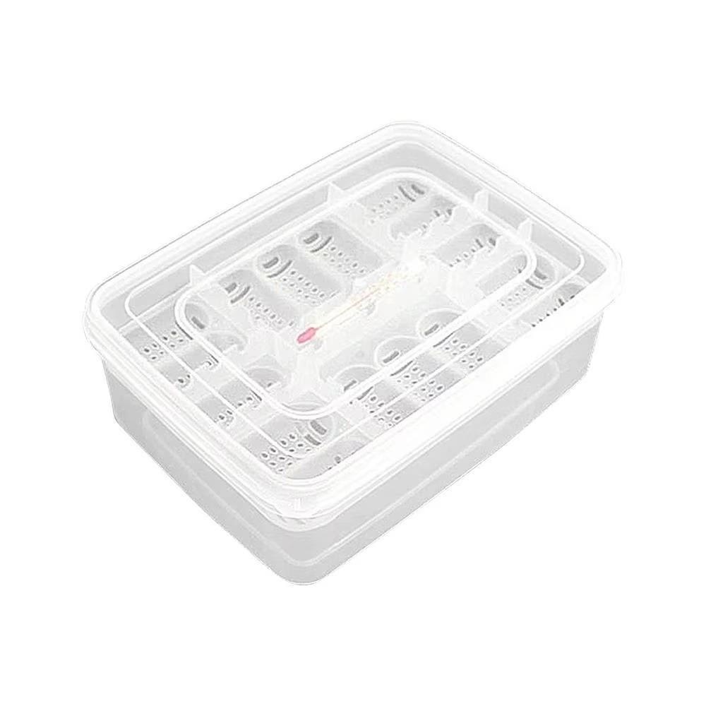 16 Grids Reptile Hatch Box Transparent Reptile Breeding Hatchery Turtles Egg Incubator Tray  Snake