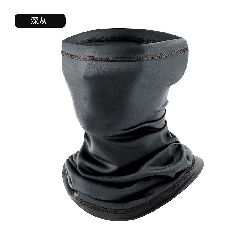 

Дышащий шарф, полумаска для лица, летняя быстросохнущая повязка на шею, накладная повязка на ухо, защита от солнца, бандана, шейный платок, головной убор One Size темно серый