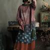 Johnature Women Vintage T-Shirts Spring Chinese Style O-Neck Long Sleeve Patchwork Tassel Soft Female T-Shirts