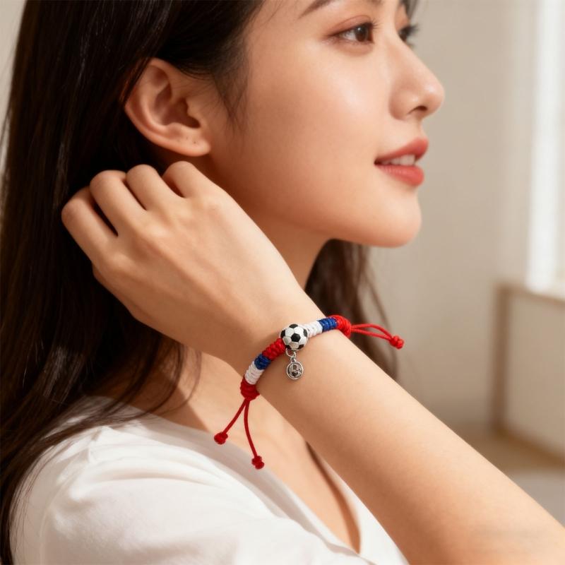 Comfortable Fit Sports Braided Bracelet for Any Occasions Featuring Adjustable Designs Football Tennis Cycling