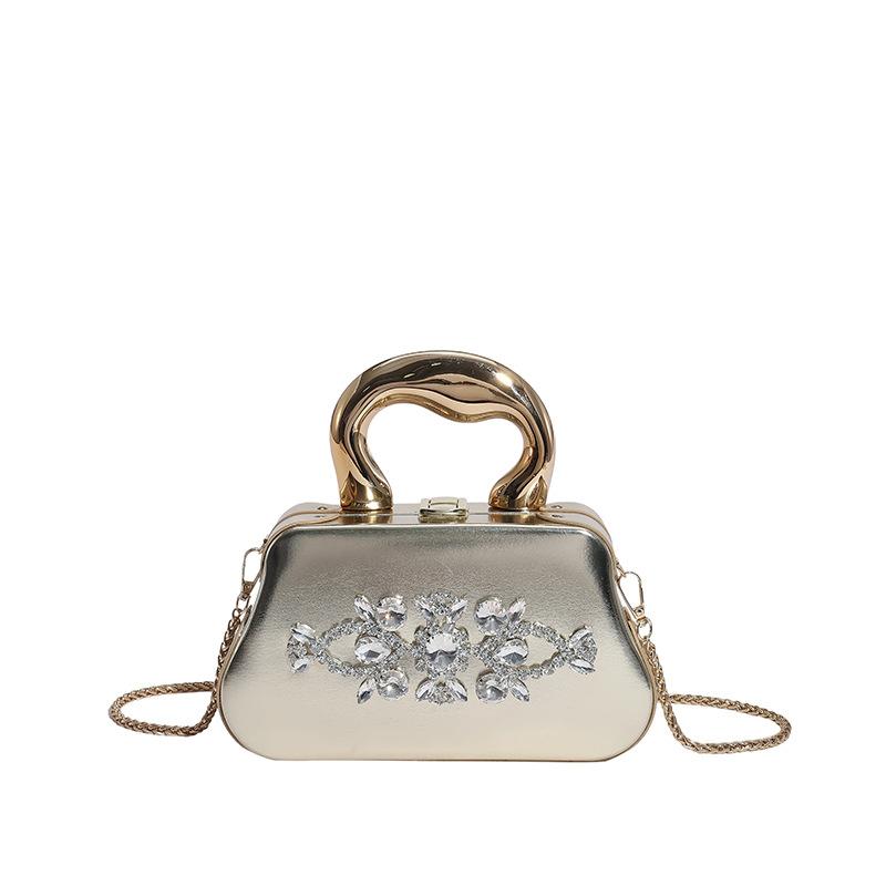 

Diamond Evening Clutch Bag Golden Tassel Handbag Boutique Novelty Metallic Rhinestone Purses And Handbags Bridal Wedding Party