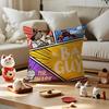 Cartoon TThe Bad Guys  Cushion Cover Silky Short Plush with Invisible Zipper Dustproof Sofa Pillow Cover for Home Decor