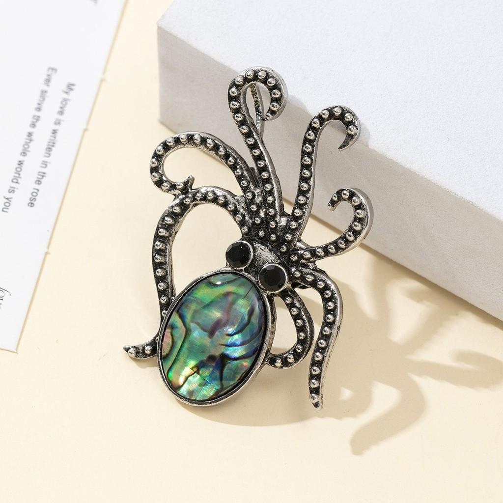 Shell Octopus Brooch Pendant For Diy Jewelry Making And Gift Crafts