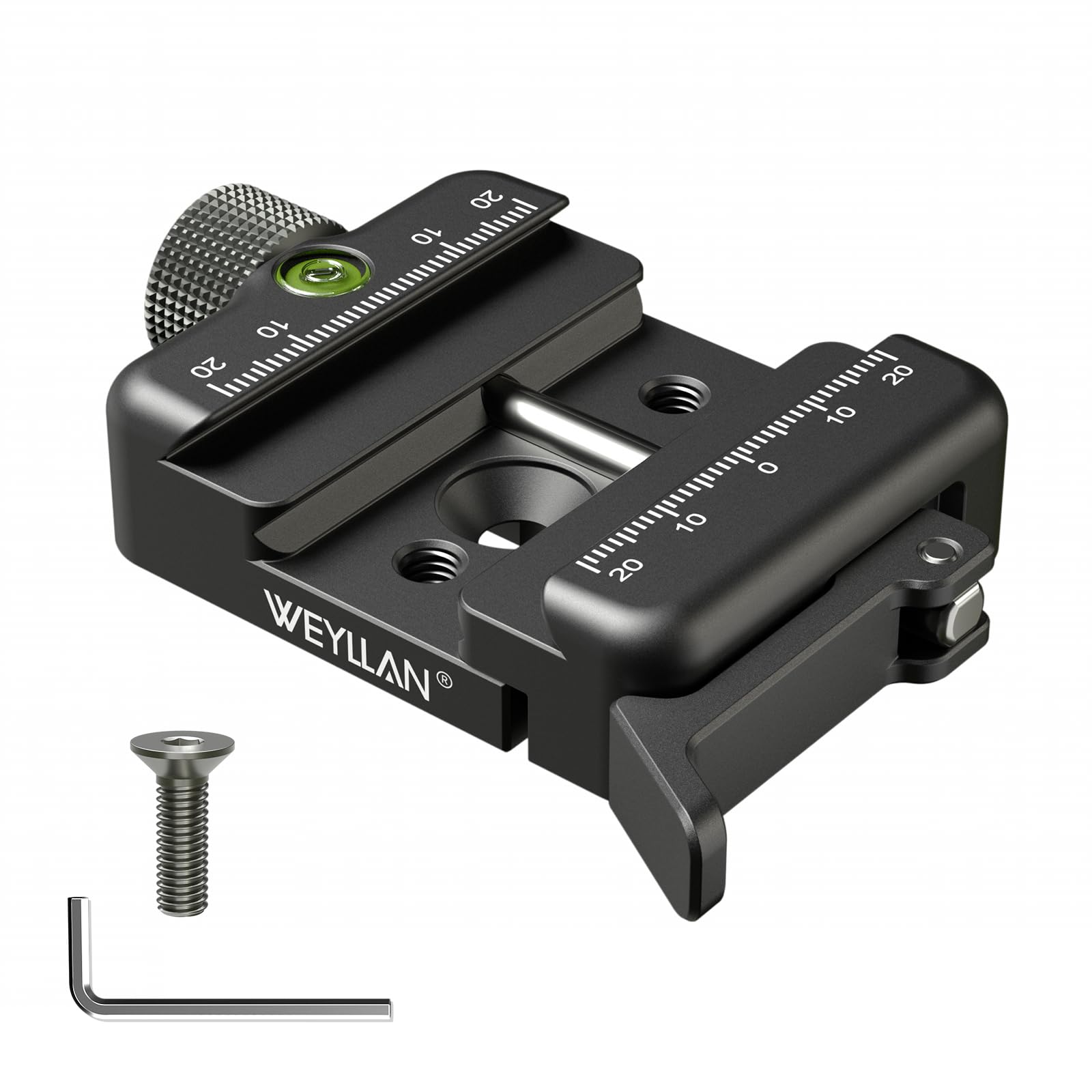 

Шаровая головка для штатива WEYLLAN AP50 с быстросъемной площадкой, зажим для аксессуаров камеры, совместима с Arca-Swiss, «Ласточкин хвост»/Picatinny чёрный