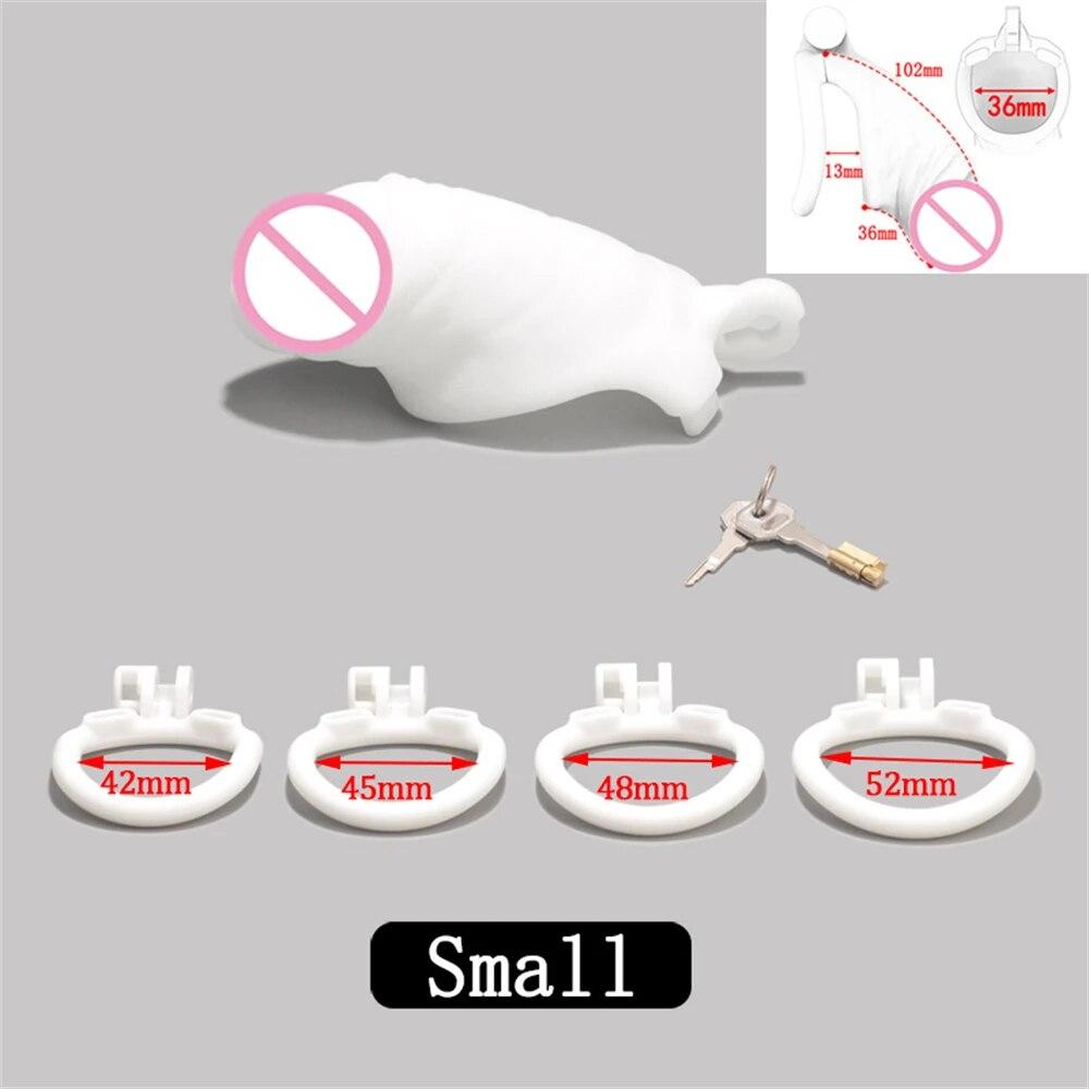 Super Simulierte Männliche Penis Keuschheit Gerät Flesh Sissy Cock Cage Penis Sleeve Ringe Sex Spielzeug Für Männer Dick Verhindern erektion Lock