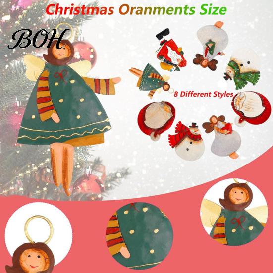 Festive Wooden Ornaments for Holidays 16/24/32Pcs Christmas Ornaments, Flying Angels Decorations, Santa Claus Rustic Xmas Party Supplies Holiday