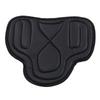 Saddle Pad PU Leather Close Fit Shock Absorbing Thickened Breathable Western Saddle Pad for Equestrian Riding Black
