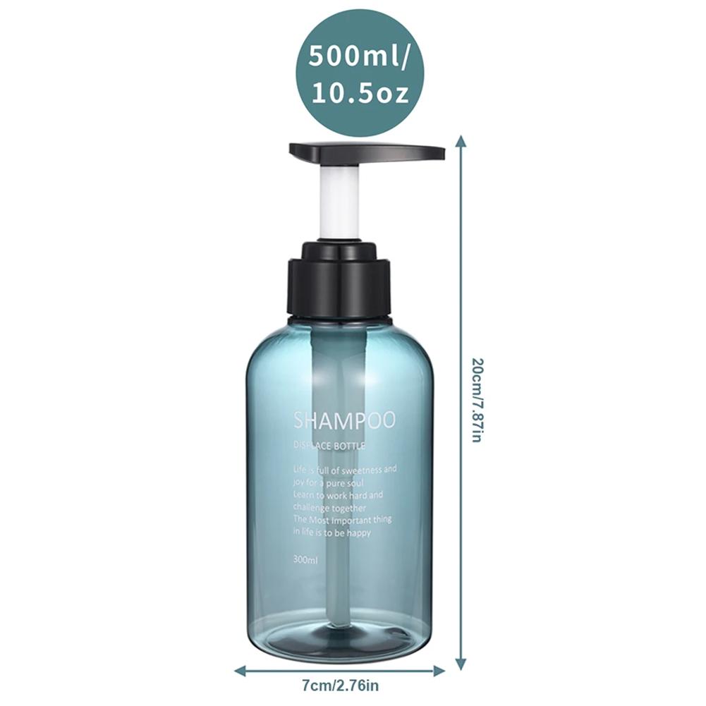 3 stuks 500 ml Herbruikbare Shampoo Conditioner Douchegel Dispenser Bedrukte Letters Badkamer Zeepfles Dispenser Douche Pompfles