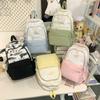 Schoolbag new fashionable small fresh backpack simple contrasting color backpack commuting Japanese students high value student schoolbag