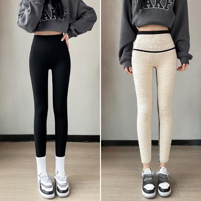 Autumn Winter Velvet Women Leggings Thicken Warm High Waist Hip Liftting Shark Pants Outdoor Casual Warm Legging for Female