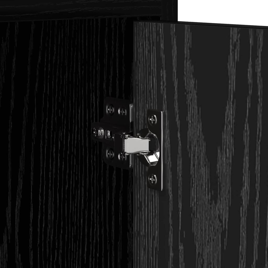 Nightstands in Black Oak 40 x 36 x 60 cm Engineered Wood