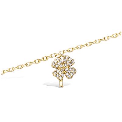 [K9115] - Gold Plated 'Clover' Ankle Chain