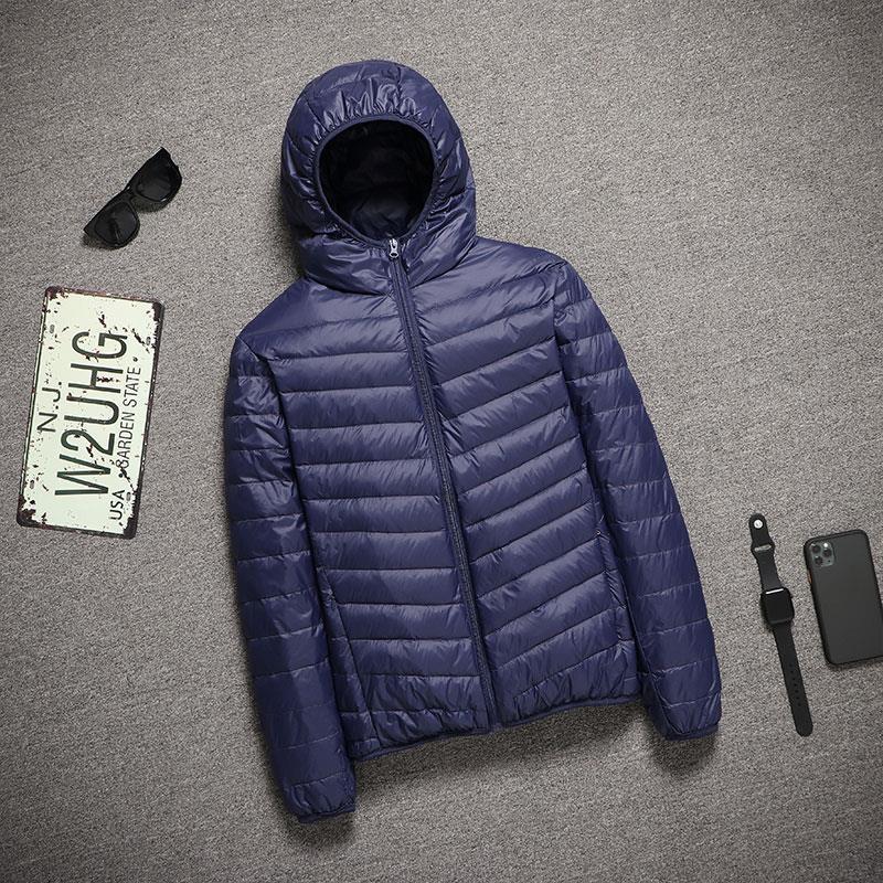 Men's Ultra-Thin Lightweight Down Cotton Jacket, Large Size, Cold-Proof, Short, Off-Season Clearance