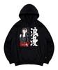 Romantic Print Hoodie Black